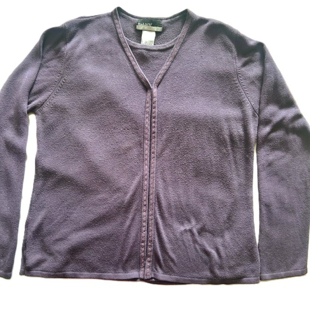 Radcliffe Cardigan Faux Layered Ladies XL Purple Fo3388MW Read